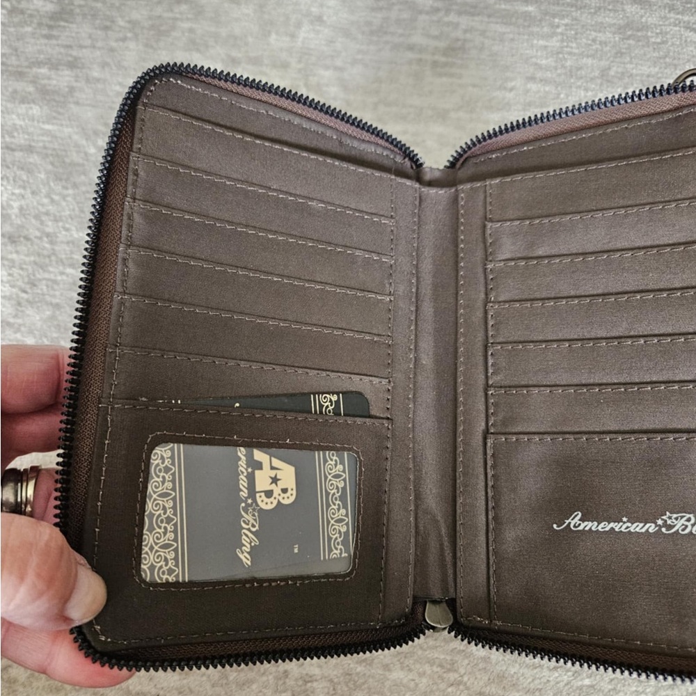 American Living Dark Brown Card Holder